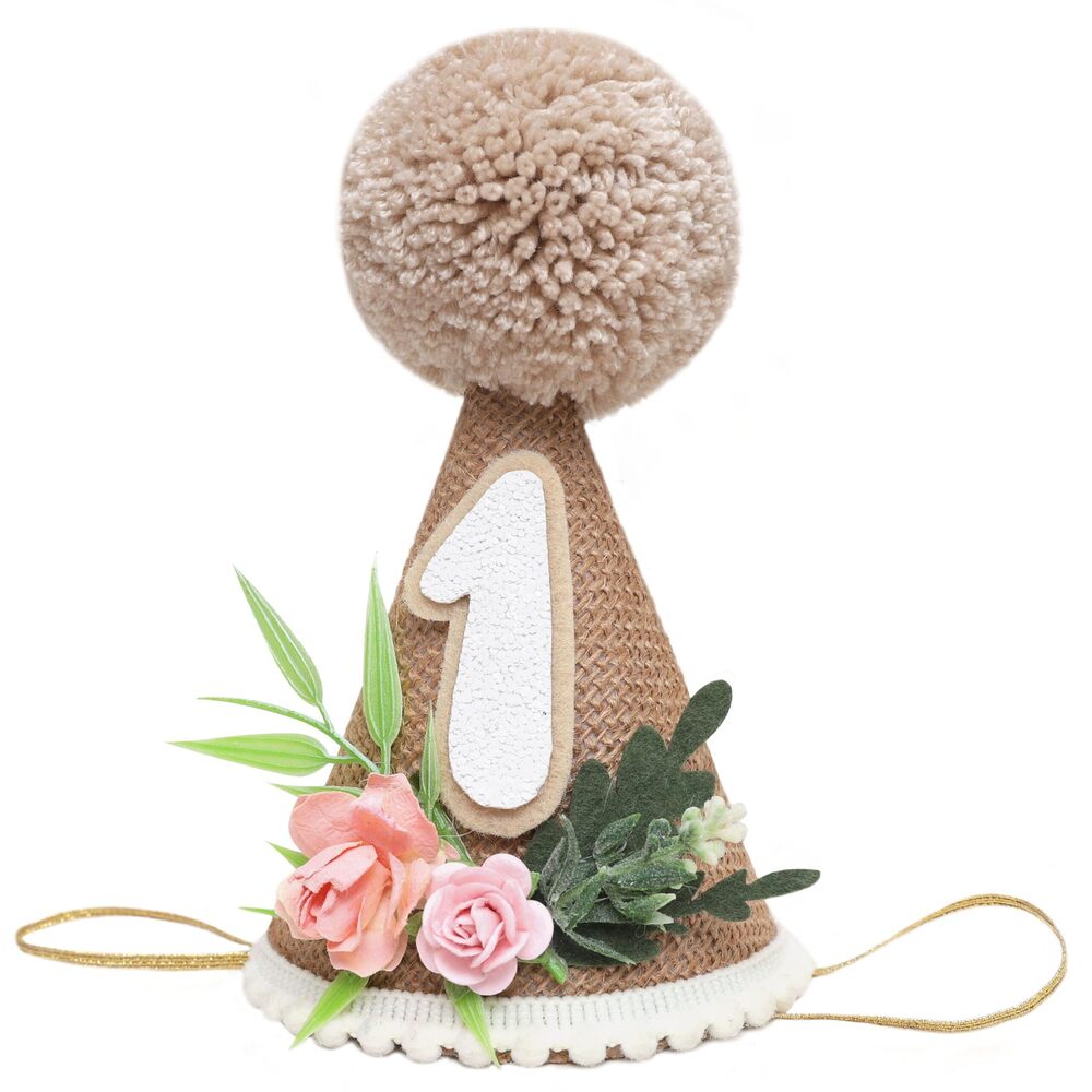 4149 Flower 1st Birthday Hat - Flower 1st Birthday Party Decorations